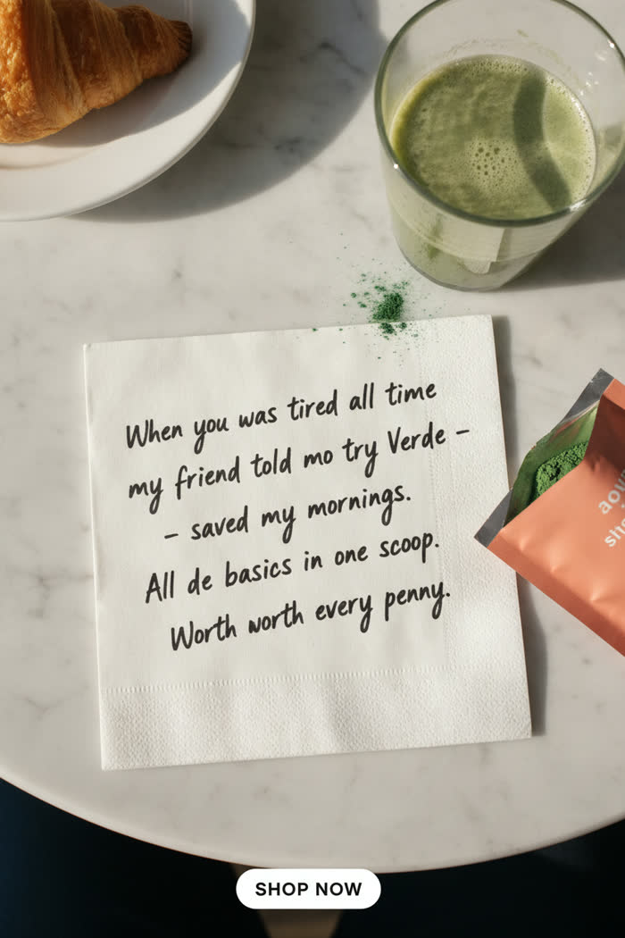 AI-generated handwritten napkin testimonial ad